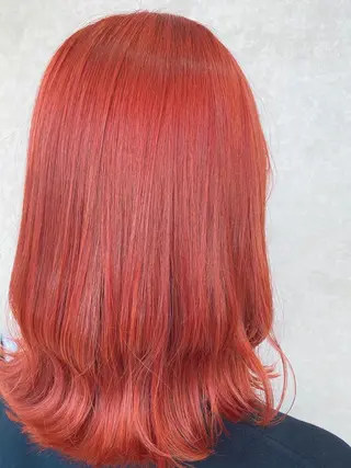 ミディアム カラー 浦口友華 ♡  暖色系カラーのヘアスタイル