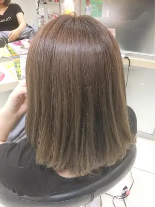 ミディアム カラー 永井 大希のヘアスタイル