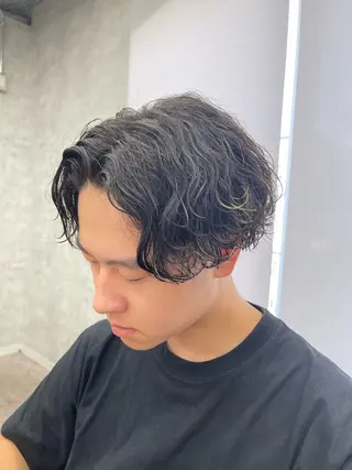 ミディアム パーマ メンズ ✨メンズ支持率no1 野上✨のヘアスタイル