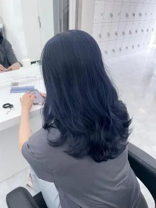 ロング カラー 💙ハイトーン韓国風 色白ヘア💙manaのヘアスタイル