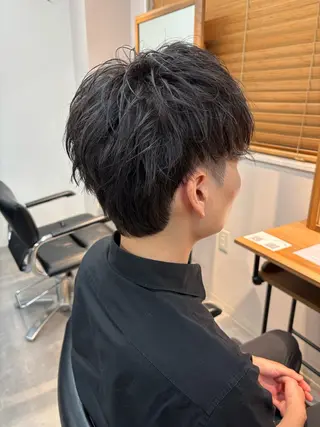 メンズ 保立/メンズカット 千葉駅フェザーパーマのヘアスタイル
