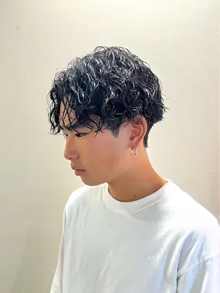 ショート パーマ メンズ ツイストスパイラル/ メンズパーマ/ハルキのヘアスタイル