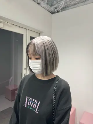 ショート カラー EGO所属・ブリーチカラー💖 rukaのヘアスタイル