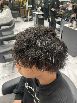 パーマ メンズ 🐥くまがい💛 ダブルカラー／パーマのヘアスタイル