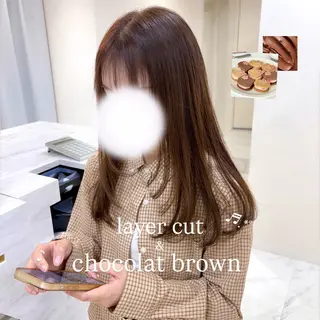 セミロング カラー SAKURA 艶カラー/ヘアセットのヘアスタイル