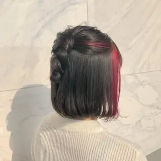 ショート カラー ヘアアレンジ 吉野 優子のマツエク・マツパデザイン