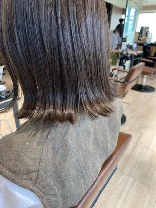 ミディアム カラー 佐藤 悠衣/透明感 カラー/似合わせ前髪のヘアスタイル