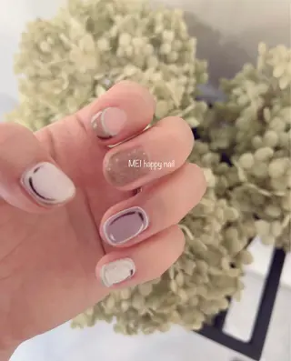 カラー ネイル 北浦和 自爪育成ケアのネイルデザイン