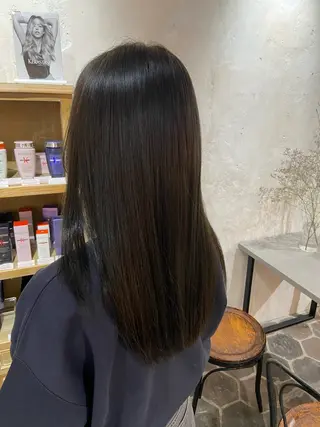 セミロング カラー 艶カラー/縮毛矯正 /髪質改善/はるたのヘアスタイル