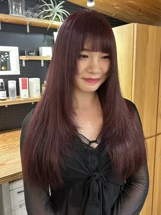 ロング カラー 韓国/ハイトーン/ ボブ🎀MIKU🎀のヘアスタイル