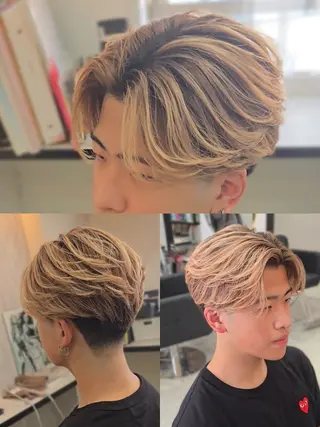 メンズ ミディアム カラー Lapis 名古屋駅前店所属・LEN名古屋/パーマ メンズ特化美容師のヘアスタイル