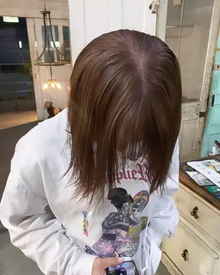ミディアム カラー ヘアアレンジ 心斎橋美容室 Junのヘアスタイル