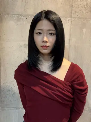 ミディアム カラー Nagi ブリーチモデル募集のヘアスタイル