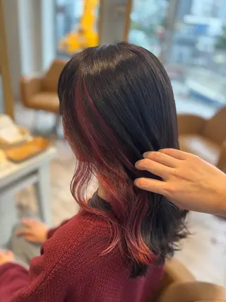 セミロング カラー yui🥀/ボブ /暖色/レディースのヘアスタイル