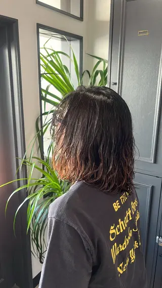 ミディアム パーマ メンズ Log所属・甲斐 匠悟のヘアスタイル