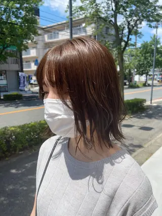 ミディアム kyon.hair 韓国カットカラーのヘアスタイル