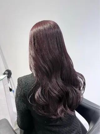 ロング カラー ヘアアレンジ 韓国ナチュラルヘア 🤍raika🤍のヘアスタイル