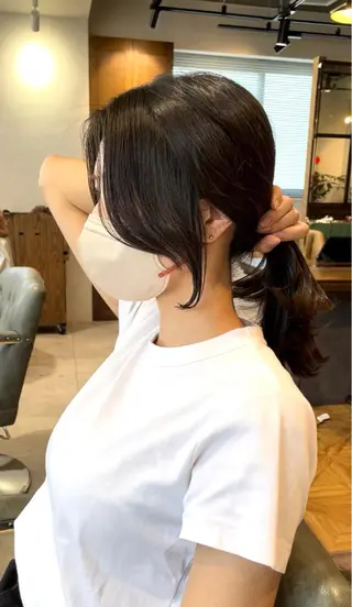 セミロング PaRtage 大宮 East所属・日比崚介🍀 おくれげ小顔カットのヘアスタイル