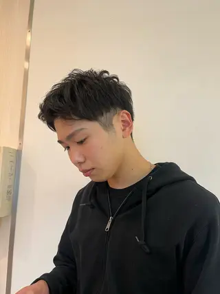 ショート カラー パーマ メンズ 0円カットモデル募集 ／瀧澤 陽奈 ☾ᐝのヘアスタイル