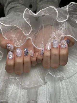 ネイル るか/透明感 カラー/アレンジのヘアスタイル