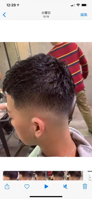 ショート メンズ 及川シゲル 髪質改善講師のヘアスタイル