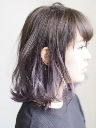 ショート カラー パーマ ヘアアレンジ youres hair 新宿3丁目店所属・新宿.代表.透け髪 TAKAケアブリーチのヘアスタイル