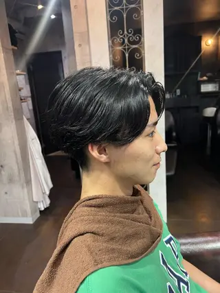 ショート カラー パーマ ヘアアレンジ メンズ キッズ ネイル マツエク・マツパ アイブロウ 🪮メンズパーマ🪮 池田雅侑のヘアスタイル