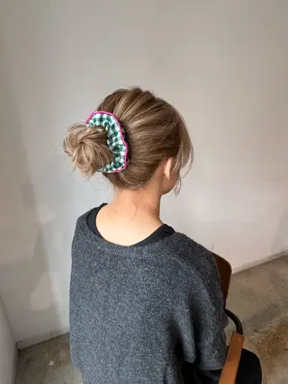 ミディアム カラー ヘアアレンジ レイヤー/透明感ツヤ カラー/Rinのヘアスタイル