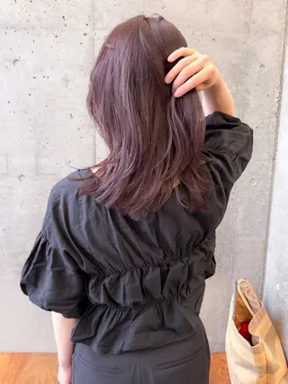 ミディアム カラー パーマ ヘアアレンジ 美髪改善/レイヤー カット🫧辻未侑のヘアスタイル