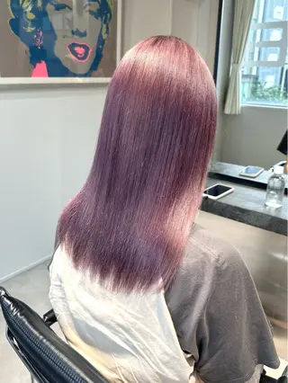 セミロング カラー ハイトーン/ウルフ/ レイヤー/Asukaのヘアスタイル