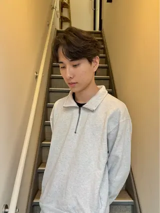 パーマ メンズ コイデ リュウセイのヘアスタイル