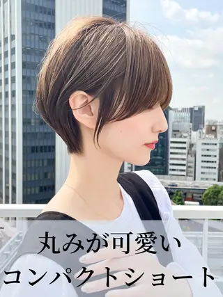 ショート ショートヘア くすみカラー、大場猛のヘアスタイル