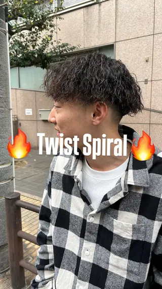 パーマ メンズ 【メンズパーマ専門】 質感職人/牧野成瀬のヘアスタイル