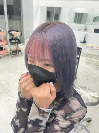 カラー 色落ち綺麗透明感カラ /ボブ/ナカツヒカルのヘアスタイル