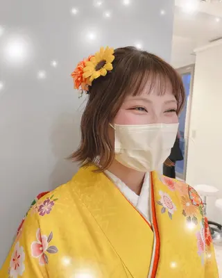 ショート カラー ヘアアレンジ 💐レイヤー/透明感 カラー💐智口彩香のヘアスタイル