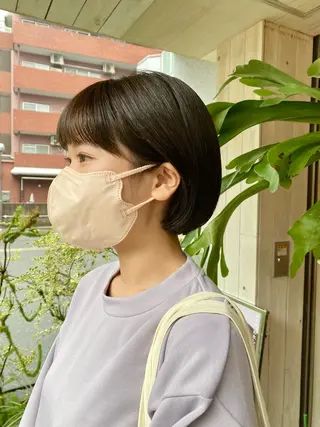 ショート カラー ヘアアレンジ BELLA阿部野 TOMOMIのヘアスタイル