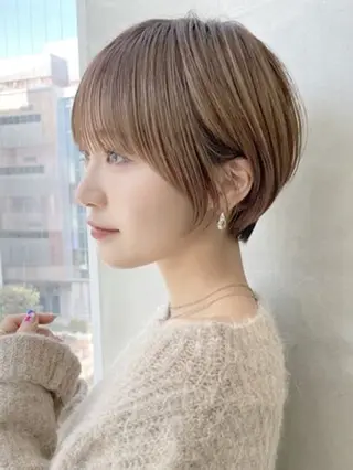ショート ガレリアエレガンテ名駅店所属・【ショート/ボブ 丸みショート】深萱のヘアスタイル