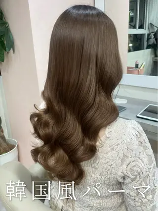 ロング パーマ 韓国風パーマ/ヘア セット/店長みづきのヘアスタイル
