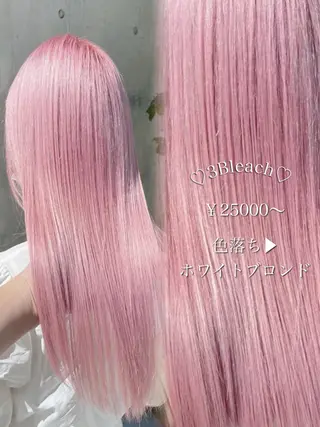 セミロング カラー 💕ブリーチ/ヘアメ 🎀YUUKAのヘアスタイル