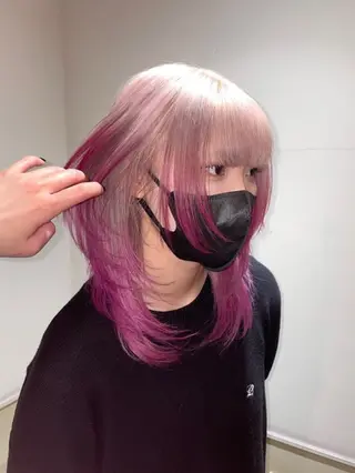 ロング カラー レイヤー‪✕‬前髪 顔周り特化💫ひかるのヘアスタイル