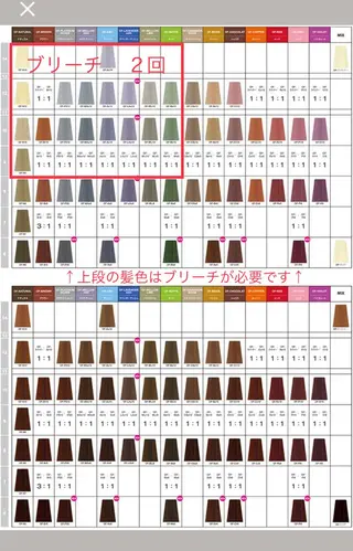 カラー エレガンス 六甲店(面貸)のヘアスタイル
