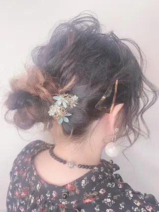 ミディアム ヘアアレンジ 櫛部洸貴/ メンズ、ヘットスパのヘアスタイル