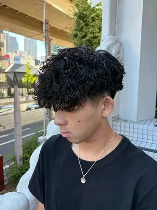 パーマ メンズ KING of hair by NOISM所属・梅田/メンズカット/ パーマ/秋本 大智のヘアスタイル