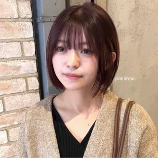 ミディアム カラー パーマ ヘアアレンジ EMANON梅田店所属・前川 朋香のヘアスタイル