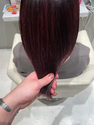 ロング カラー k-twoたき✨艶感 カラー/美髪矯正のヘアスタイル