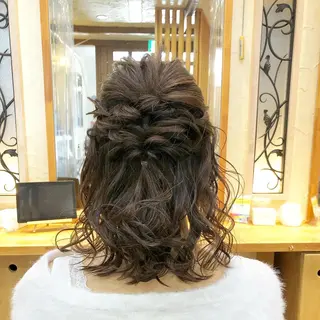 セミロング カラー ヘアアレンジ ✨🌿大人可愛い愛さ れhair🌿✨松本のヘアスタイル