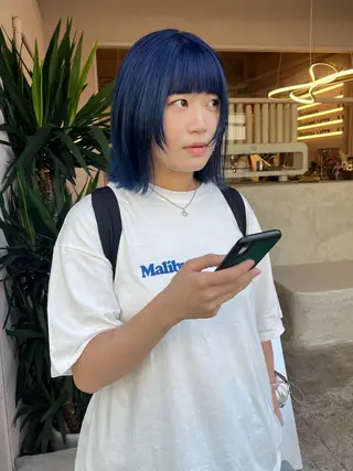 ミディアム カラー iru所属・mi kiのヘアスタイル