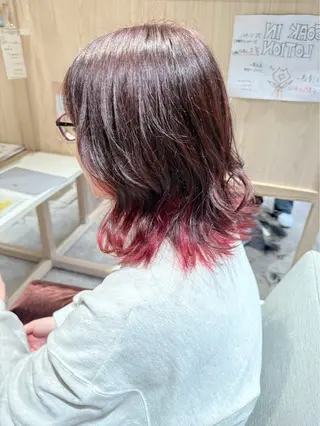 ミディアム カラー 宮田 心奈のヘアスタイル