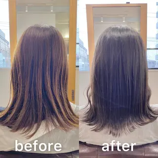 ミディアム カラー KIZU 髪質改善 オカルト怪談のヘアスタイル