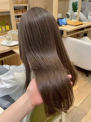 セミロング カラー 辻しおり／似合わせ カット/暖色カラー栄のヘアスタイル
